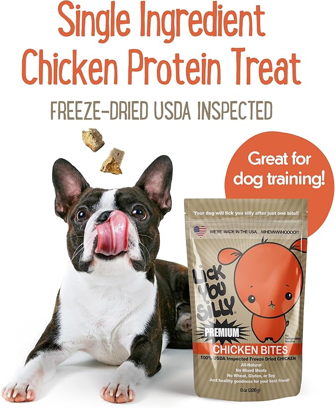 Freeze-Dried Chicken Liver Dog Treats | High-Protein Puppy Training Treats for Small, Medium, & Large Dogs | Grain-Free, All-Natural Pet Snacks | Made in The USA