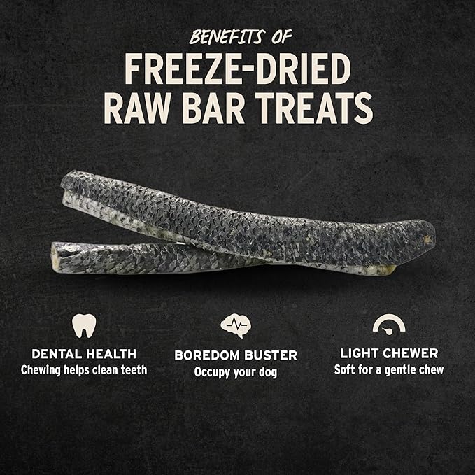 Vital Essentials Freeze-Dried Raw Salmon Skin Dog Treat & Natural Chew, 3-Pack | Single Ingredient Dog Treat for Light Chewers | Made in USA
