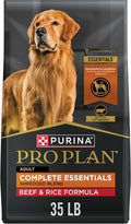 Purina Pro Plan Complete Essentials Shredded Blend Beef and Rice Dog Food Dry Formula with Probiotics for Dogs - 35 lb. Bag