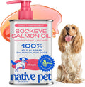 Native Pet Sockeye Salmon Oil for Dogs & Cats - Wild Alaskan Fish Oil for Dogs - Supports Strong Joints, Skin & Coat, Heart Health & Cognition - Single-Origin Pure Omega-3 EPA & DHA - 8oz
