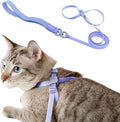 Cat Harness and Leash 2-in-1, Escape Proof Anti-Chocking Harness Adjustable Lighweight Leash for Walking Outoor Training for Kitten Small to Large Cats Puppy, US IDA Bronze Award (Blurple)