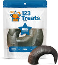 123 Treats Buffalo Horns for Dogs – (3 Count), Small 5-7 inches, Long Lasting Dog Treats for Aggressive Chewers, 100% Natural, Rich in Protein & Low in Fat, Support Dental Health