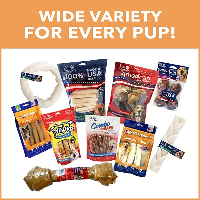Pet Factory CareChewz Collagen 6-7" Small Wraps Dog Chew Treats - Natural Flavor, 12 Count/1 Pack