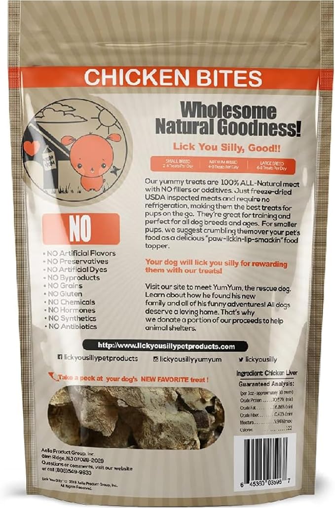 Freeze-Dried Chicken Liver Dog Treats | High-Protein Puppy Training Treats for Small, Medium, & Large Dogs | Grain-Free, All-Natural Pet Snacks | Made in The USA