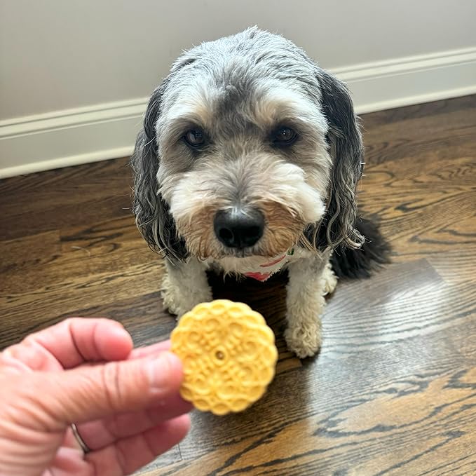 Exclusively Dog Cookies Sandwich Cremes Vanilla Flavor Dog Treats for Medium and Large Dogs, Natural and Made in The USA, 8 oz (Pack of 2)
