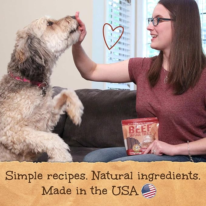Happy Howie's Sausage Treats - Healthy Dog Treats, Flavorful Slow Cooked Lamb, Natural Ingredients, Chewy Dog Treats, Hormone Free-Lamb, (Pack of 3)