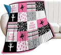 banonaty Dance Blanket Ballet Throw Blanket Cozy Fleece Flannel Plush Bedding Dancer Gifts for Girls Women Teen for Couch Sofa Bed Decor 50"X60"