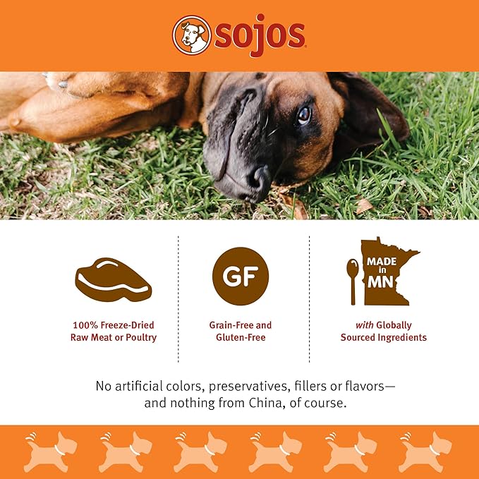 SOJOS Simply Beef Freeze-Dried Dog Treats, 4 oz