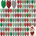 Shyyween 100 Pcs St. Patrick's & Mother's Day Dog Bandanas Bulk Red & Green Plaid Bandanas for Dogs Soft Triangle Bibs Adjustable Scarf for Small Medium Large Pets(25.6 x 17.7 x 17.7 Inch)