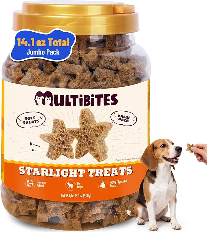 14.1oz Soft Dog Treats, Healthy Training Treats for Dogs with Chicken&Rabbit - Puppy Snacks with Dietary Fiber&Calcium for Digestion - Funny Dog Cookies for Small, Medium&Large Breed