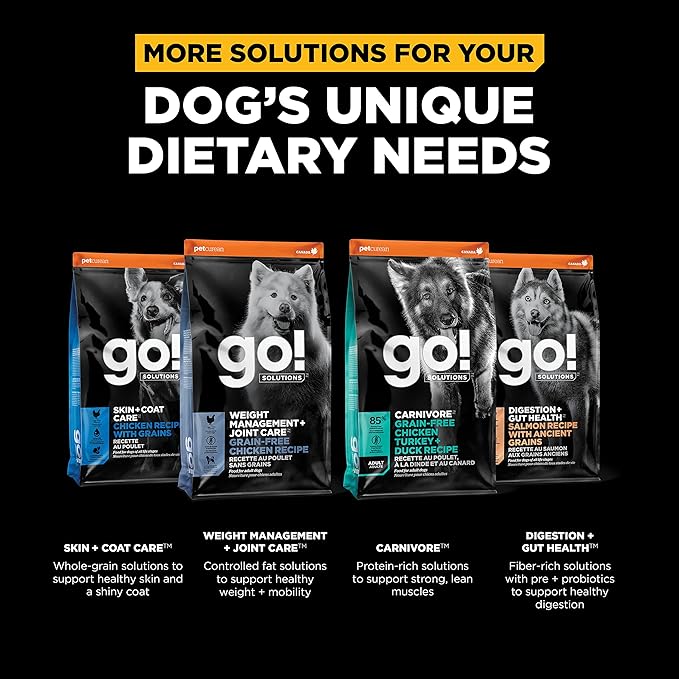 Go! Solutions Sensitivities Limited Ingredient Insect Grain-Free Dry Dog Food, Chicken-Free Kibble Made by Experts for Sensitive Stomachs & Food Allergies, for Puppies, Adults, & Seniors, 22 lb Bag