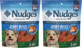 Blue Buffalo Nudges Jerky Bites Dog Treats, Made in The USA with Natural Ingredients, Bite-Sized Pieces, Chicken, 5-oz Bag (Pack of 2)