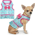 Parisian Pet Flamingo Dog Harness Dress - Breathable No Pull Puppy Dress with Leash Ring - 100% Mesh Fabric Harnesses for Dogs - Soft Padded Step in Pet Vest - All Weather Dog Harness Small Sized Dogs