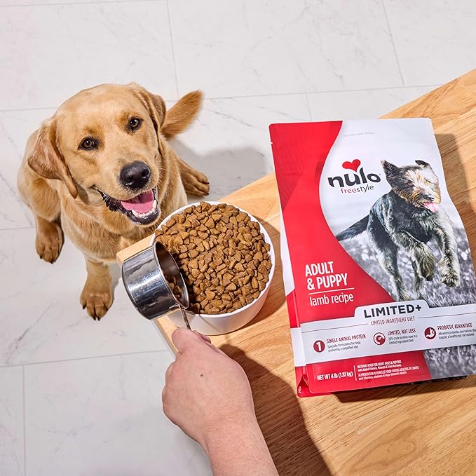 Nulo Freestyle Limited Ingredient Dry Dog Food - High Protein Lamb Recipe, Natural Grain Free Dog Food for Puppies & Adults, Small, Medium and Large Breed Kibble, 5.5lb Bag