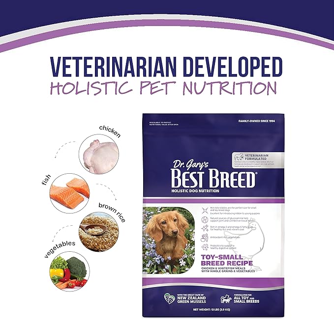 Dr. Gary's Best Breed Small Breed Recipe Made in USA [Natural Dry Dog Food for All Breeds and Sizes] - 4lbs, Dark Brown (7-22301-88151-4)