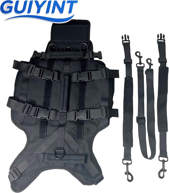 Full Body Dog Lift Harness for Large Dogs - Mobility Assistance Vest with Handles for Senior, Disabled, Recovering Pets, Dog Hip Support Brace& Walking Aid(Black, Large)