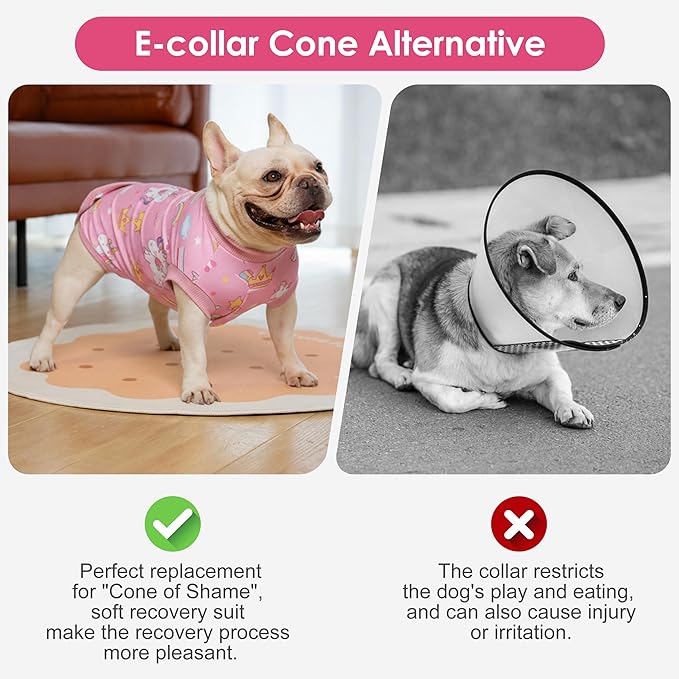 cyeollo Recovery Suit for Dogs Surgery Suit Female Spay Soft Pet Onesie Bodysuit After Sugery Male Dog Neuter Pet Clothes Small Dogs Surgical Recovery Shirt, Unicorn XS