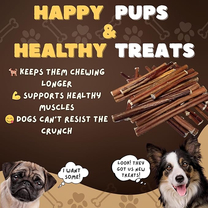 Woofley's 6 Inch Bully Sticks for Small Dogs - (30 Count) - Bully Sticks for Dogs - Long Lasting Bully Stick Dog Chews