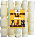 Woofley's 9-10" Buffalo Beef Cheek Roll - (5 Count)- Beef Cheek Rolls for Dogs - Long Lasting Natural Dog Chews