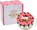 Thoughtfully Pets, Pink Dog Happy Birthday Mini Cookie Cake, Peanut Butter Flavored, Hand Decorated Hollow Biscuit Dog Treat Cake for All Small Large Breeds