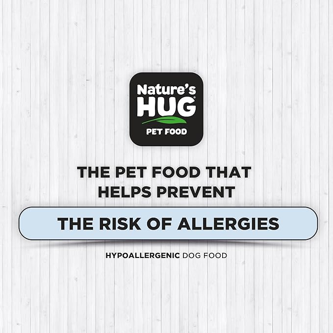 Nature's HUG Hypoallergenic Dry Dog Food for Puppy Medium & Large Breeds – Complete & Balanced Nutrition, Sensitive Stomach Support, High-Protein, Grain Free – 20lb