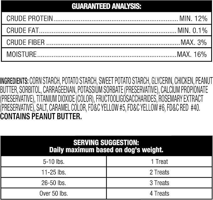 Dog Chew Treats for Dogs, Peanut Butter & Chicken Flavor, Rawhide-Free Knotted Bones, 28 Count 22.5 oz, Easy to Chew Long-Lasting Treats for All Breeds