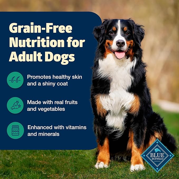 Blue Buffalo Freedom Grain-Free Dry Dog Food, Complete & Balanced Nutrition for Adult Dogs, Made in the USA with Natural Ingredients, Lamb & Potatoes, 24-lb Bag