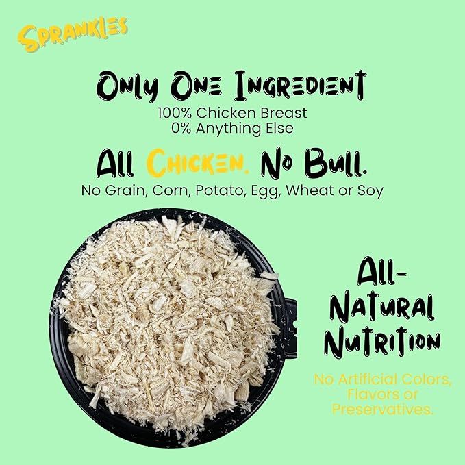 Freeze Dried Chicken Treats for Cats & Dogs - Single Ingredient All Natural Grain-Free, High Protein, Made in USA - Perfect for Training, Topper or Snack (Chicken Dust, 1 Pound)