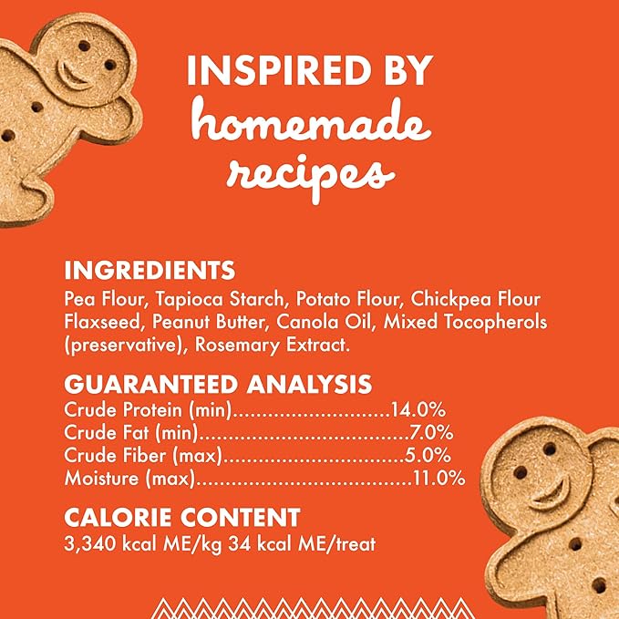 Buddy Biscuits 14 oz. Box of Grain-Free Crunchy Dog Treats Made with Natural Peanut Butter