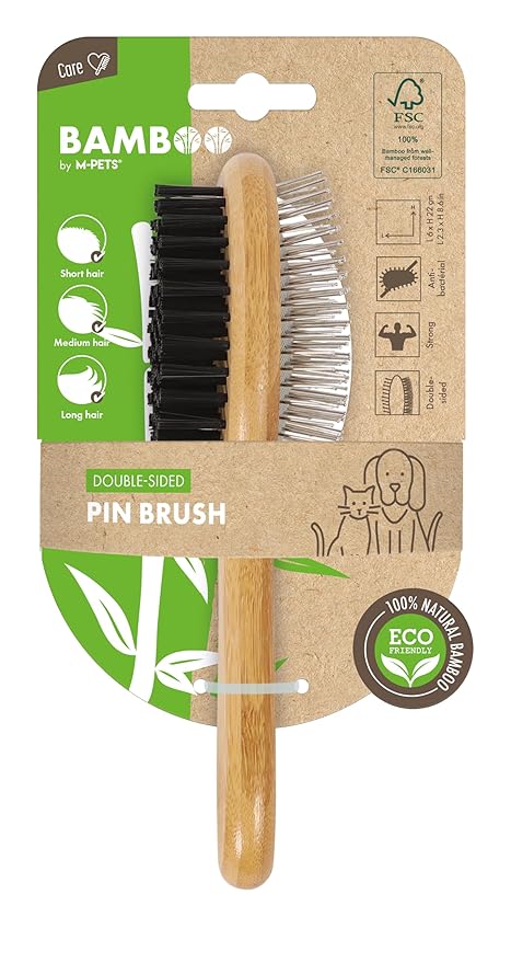 M-PETS - MPETS - Bamboo Double Sided Brush