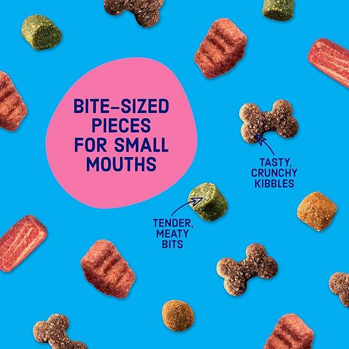 Kibbles 'n Bits Mini Bits Small Breed Dry Dog Food, Savory Bacon & Steak Flavor for Adult Dogs, 16 lb. Bag