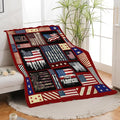 Veteran Blanket American Flag Throw Blanket Veterans Day Gifts for Men Women Adults Super Soft Cozy Plush Fluffy Fuzzy Fleece Blanket Home Decor 60''X80''