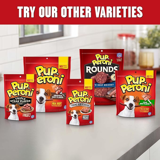 Pup-Peroni Dog Treats, Original Bacon Flavor, 22.5 Ounce, Made with Real Bacon (Pack of 2)