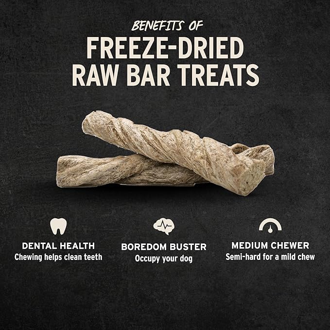 Vital Essentials Freeze-Dried Raw Moo Stick Dog Treat & Natural Chew, 2-Pack | Single Ingredient Dog Treat for Medium Chewers | Made in USA