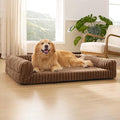 Bedsure ComfyFleece™ Orthopedic Dog Beds for Extra Large Dogs, Waterproof Memory Foam XL Pet Bed with Sides, Non-Slip and Egg-Crate Foam Big Dog Couch Sofa with Washable Corduroy Cover, Brown