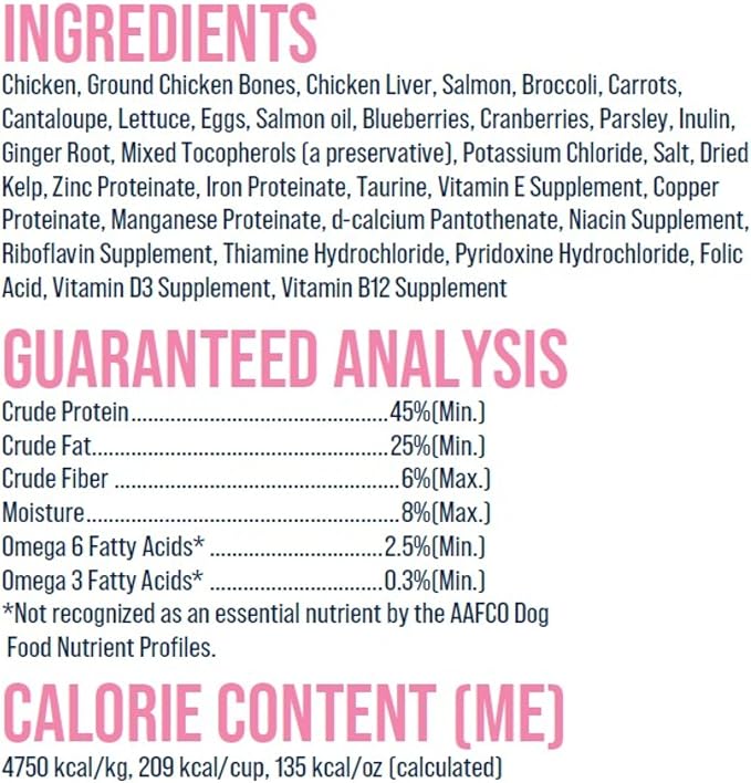 Stewart Raw Naturals Freeze Dried Raw Dog Food or Meal Topper, Chicken and Salmon Recipe, 8 Ounce Bag, Complete and Balanced Nutrition