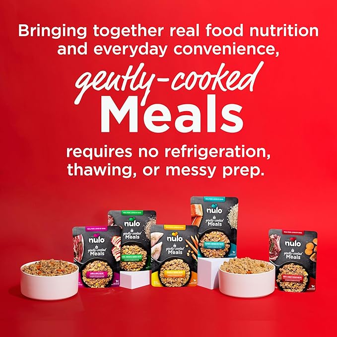 Nulo Gently-Cooked Meals Complete and Balanced Adult Wet Dog Food, Beef & Sweet Potato, 9 Oz (Pack of 8)