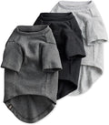 Toby II - The Perfect Tee, 3 Pack Short Sleeve Pet T-Shirt 100% Organic Cotton Tees Clothes for Small, Medium, Large Dogs, Gray Ombre, Large (40-60 lbs)