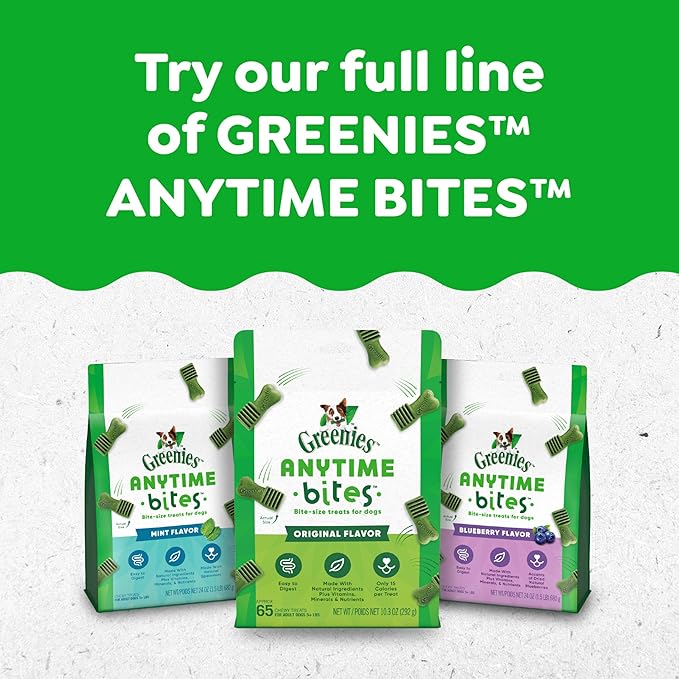 Greenies Anytime Bites Dog Treats, Original Flavor, Dog Training Treats, 24 oz. Bag