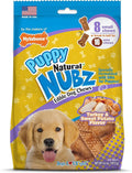 Nylabone Nubz Natural Dog Chew Treats for Puppies, Long Lasting Dog Bones Made in USA, Puppy Training Treats, Turkey & Sweet Potato Flavor, for Puppies Up to 25 lbs. (8 Count)