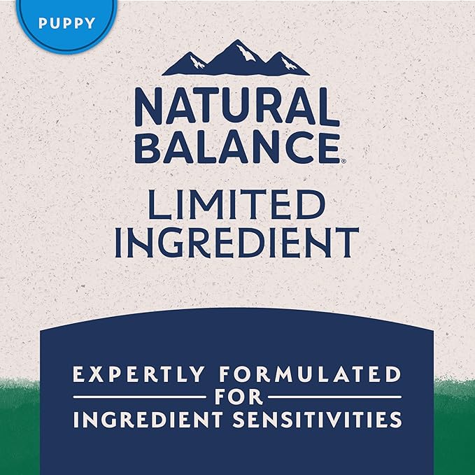 Natural Balance Limited Ingredient Puppy Dry Dog Food with Healthy Grains, Lamb & Brown Rice Recipe, 4 Pound (Pack of 1)