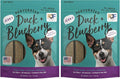 PET JERKY FACTORY Premium Duck and Blueberry 12 oz. Dog Jerky Treats|100% Human Grade | USA Made-| High Protein-| Grain Free-| Limited Ingredients-| No Filler-| BHA-BHT Free-| Soft-Tender,(Pack of 2)