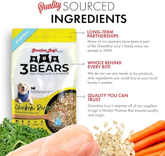 3 Bears Chicken Dog Food - 3lb