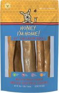Honey I'm Home Natural Honey Coated 10" Collagen Roll Buffalo Treats, 3 Count