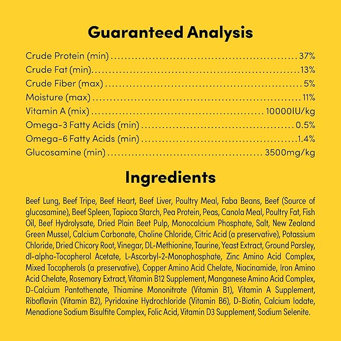 Raw Freeze Dried Dog Food RawMix50 Premium Grass-Fed Beef Recipe, Protein Rich, Includes Kibble, Non-GMO, No Wheat or Corn, 12 oz