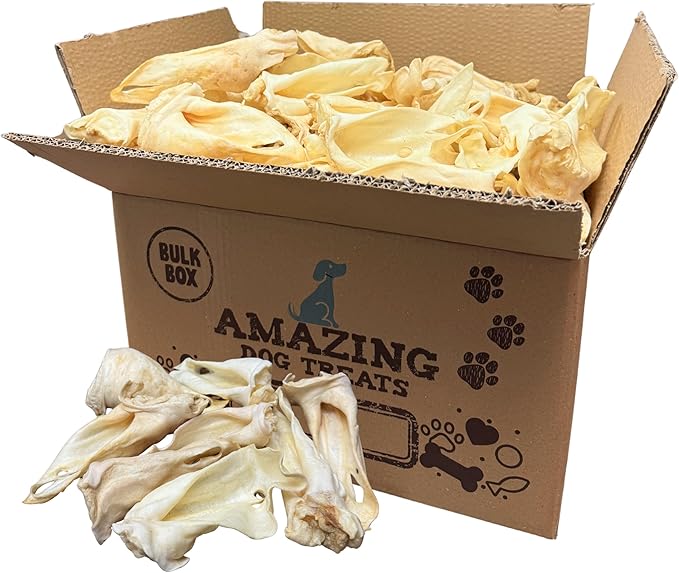 Amazing Dog Treats - Lamb Ears (50 Pcs/Pack)- Natural Dog Chews -Rawhide Alternative - No Hide Dog Bones