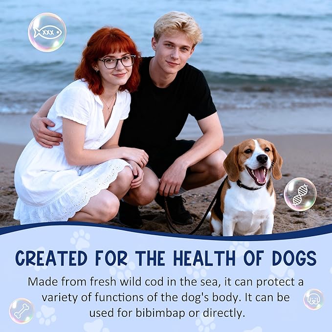 Natural Cod Skins for Dogs - Single Ingredient Dog Treats, Grain Free & Hypoallergenic - Dental Chews for Teeth Cleaning & Fresh Breath - Rich in Omega-3 for Skin & Coat Health (Cigar 5.5 oz)