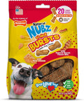 Nylabone Nubz Flavor Bursts Natural Dog Chews for Small Dogs, Long Lasting Chew Bones Made in the USA, Grain-Free Dog Treats, Bacon & Cheese Flavor, for Dogs Over 30 lbs. (20 Count)