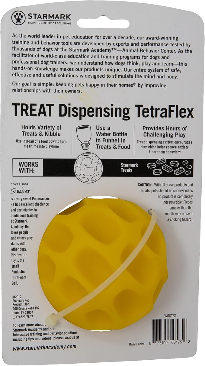 Starmark Treat Dispensing Tetraflex Dog Toy Small