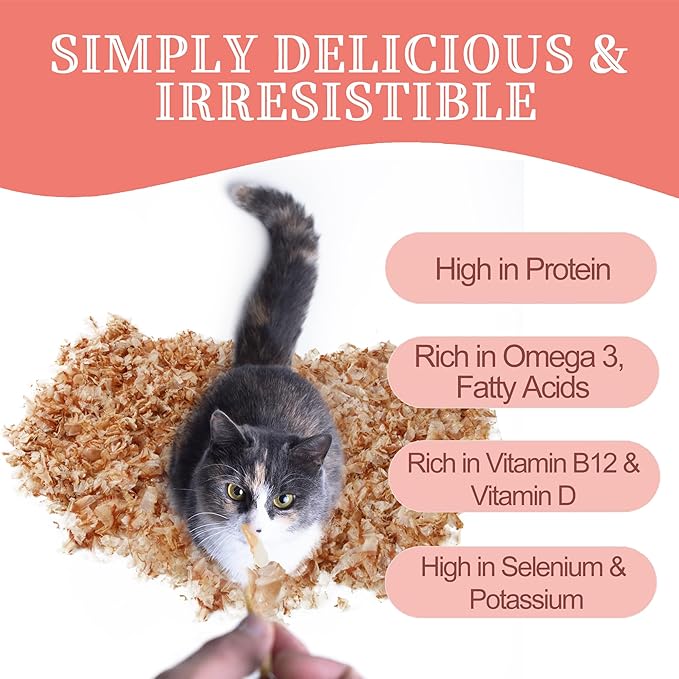 Purrfect Paws Premium Dried Bonito Flakes: Delicious Treats for Dogs & Cats - All-Natural and High in Protein - 4oz Bag
